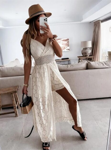 White Long Dress A1