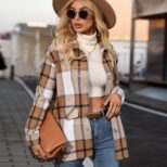 manteau a carreau marron 5