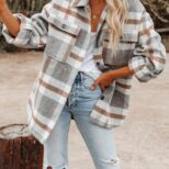 manteau carreau beige 3