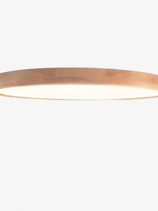 Lámpara de techo LED redonda muy fina de madera