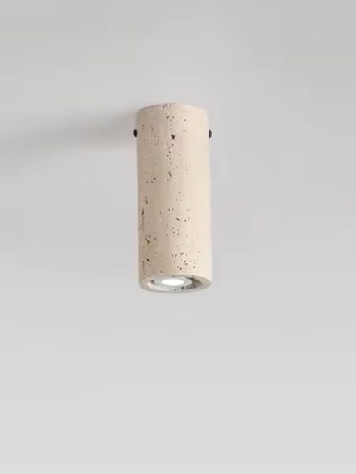 Cilindro para plafón en travertino natural (pequeño) D6,5 cm