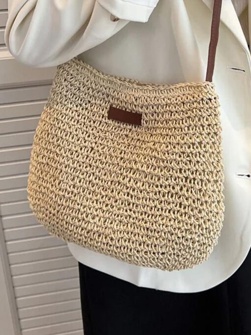 Bolso de paja con bandolera Lajah