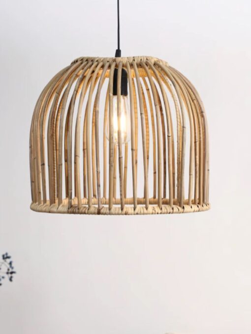 Lámpara colgante "Birdcage" de ratán D35 cm